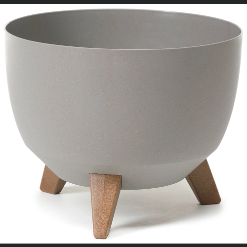 Doniczka misa Roma ECO wood 29 h23 - Szara