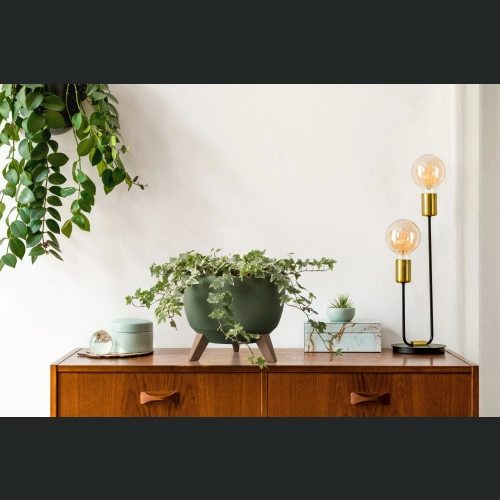 Doniczka misa Roma ECO wood 29 h23 - Zielony Leśny
