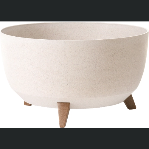 Doniczka misa Roma ECO wood 47 h26,5 - Biały