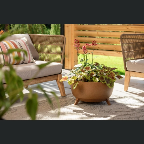 Doniczka misa Roma ECO wood 47 h26,5 - Naturalne Drewno