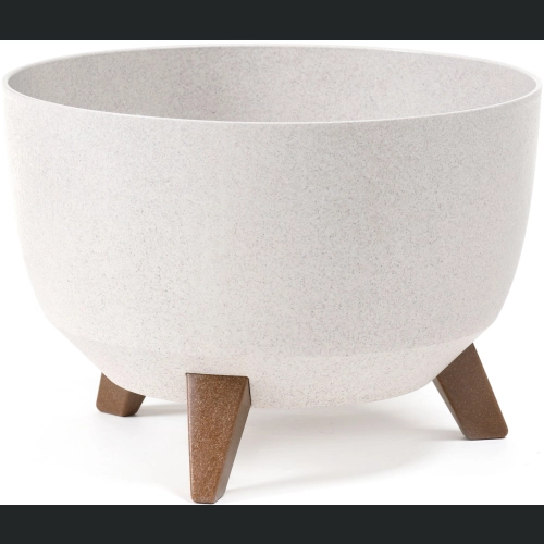Doniczka misa Roma ECO wood 33 h23,5 - Biały