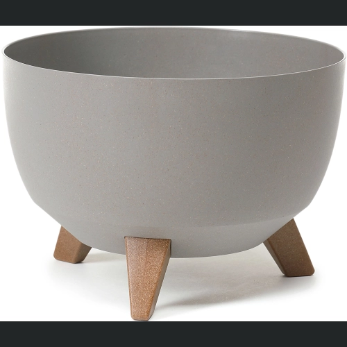 Doniczka misa Roma ECO wood 33 h23,5 - Szara