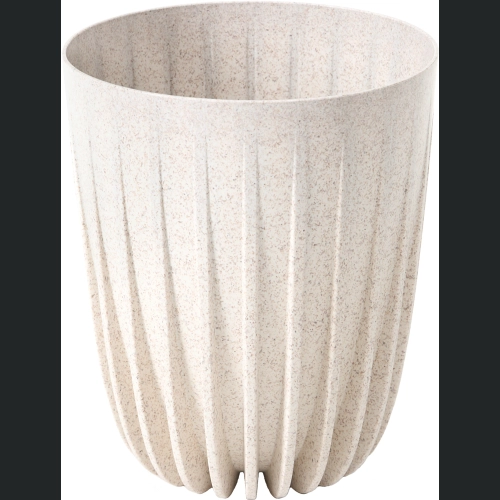 Doniczka MIRA ECO wood 14,5 h17 + wkładka - Biały