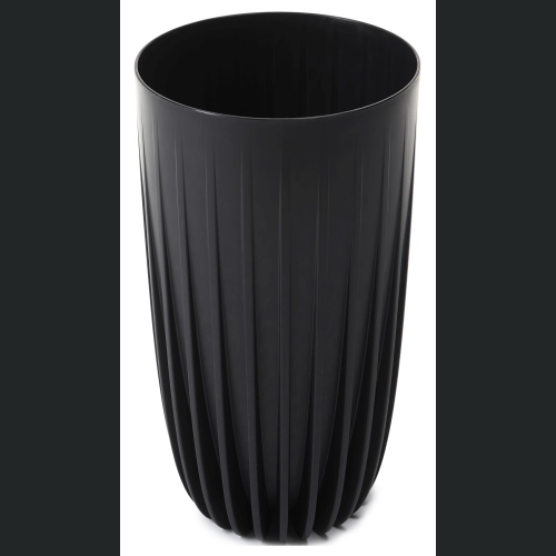 Donica MIRA wysoka Slim ECO recycled + wkład 25 h42 - Czarna