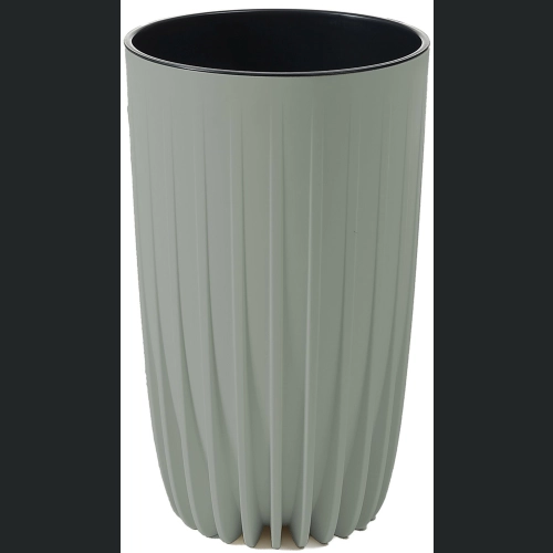 Donica MIRA wysoka Slim ECO recycled + wkład 30 h51 - Szarozielony
