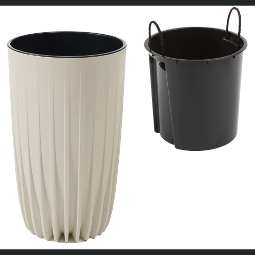 Donica MIRA wysoka Slim ECO recycled + wkład 30 h51 - Beżowa