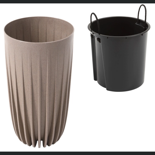 Donica MIRA wysoka Slim ECO coffee + wkład 30 h51 - Latte