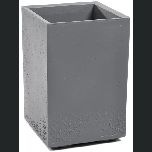 Doniczka KARO wysoka ECO recycled na kółkach 40x40 h60 - Szara