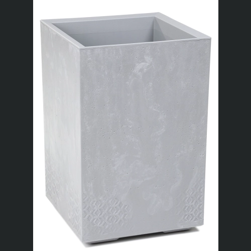 Doniczka KARO wysoka ECO recycled na kółkach 40x40 h60 - Szary Beton