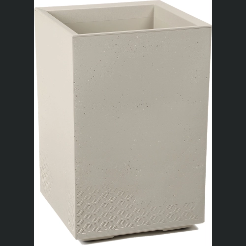Doniczka KARO wysoka ECO recycled na kółkach 40x40 h60 - Beżowa