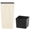 Doniczka Urbi Square Beton Effect DURS200E 20x20 h37 - Kremowa